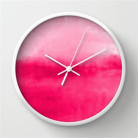 Pink Clock Pink Wall Clocks Hot Pink Walls Pink Clocks