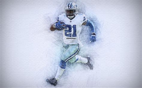 Ezekiel Elliott On The Cowboys Player Hd Phone Wallpaper Peakpx