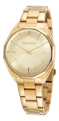 Reloj Seculus Para Mujer En Acero Y Cristal Dorado MercadoLibre