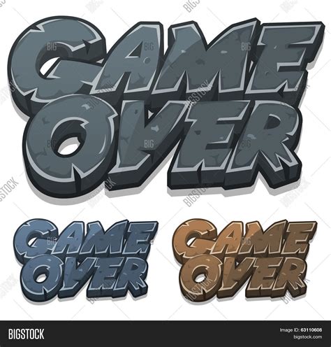 Cartoon Game Over Vector & Photo (Free Trial) | Bigstock