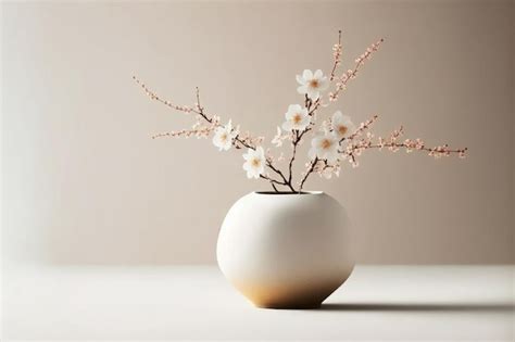 Premium Photo Cherry Blossom Decorative Vase