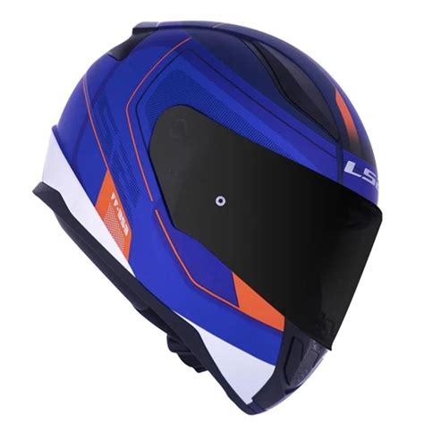 Capacete LS2 FF353 Rapid Slide Azul Vermelho Fosco Grid Motors