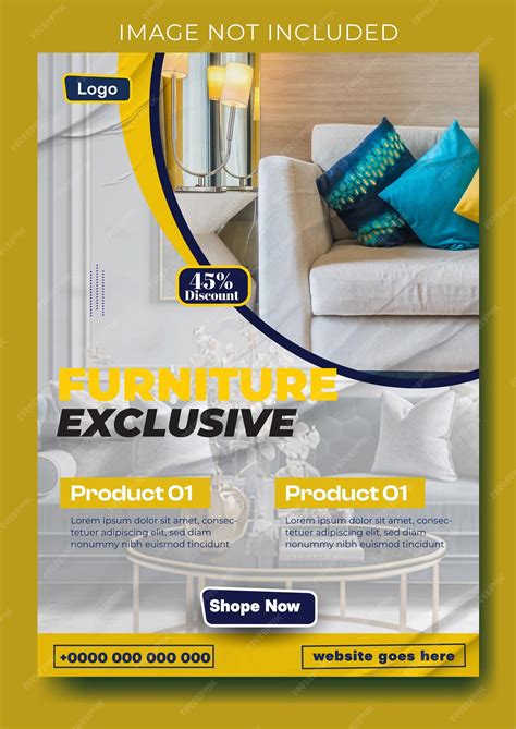 Premium Vector Furniture Sale Flyer Template Design