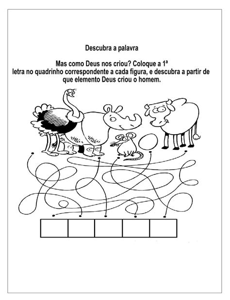 Atividade Sobre A Criacao Do Mundo Fdplearn