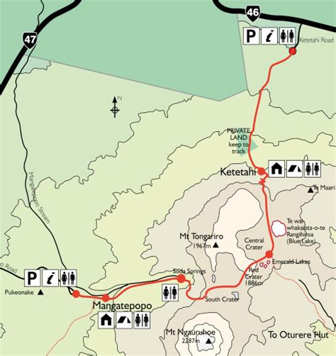 Tongariro Alpine Crossing Map and Fact Sheets – Tongariro Crossing