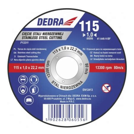 DISC METAL 115 X 1 5 DEDRA F13312 La Doar 3 Lei MaterialeTotall Ro