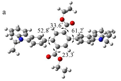 Fig. S11 molecular conformation with makers of dihedral angles ...