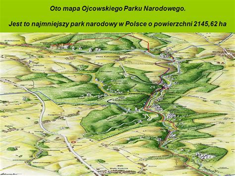 Mapa Ojcowskiego Parku Narodowego Krak W Mapa