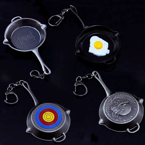 MEIDI PUBG Frying Pan Keychain Target With Olive Branch Bulls Eye