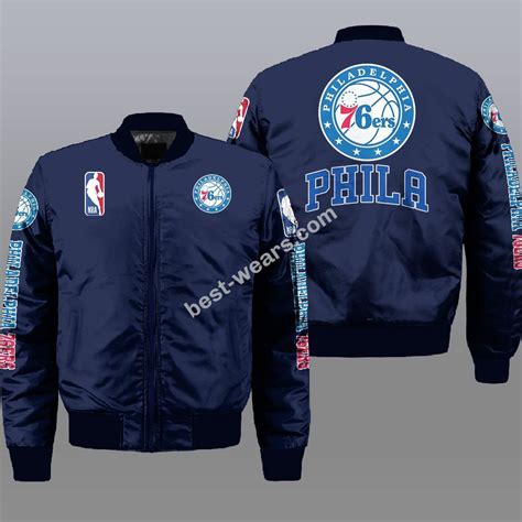 Philadelphia 76ers 2de2306 Nba Hooded Varsity Jacket Fleece Jacket Meteew