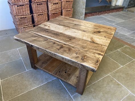 RECLAIMED PINE COFFEE TABLE 3 X 3 Winkleigh Timber Devon Quality