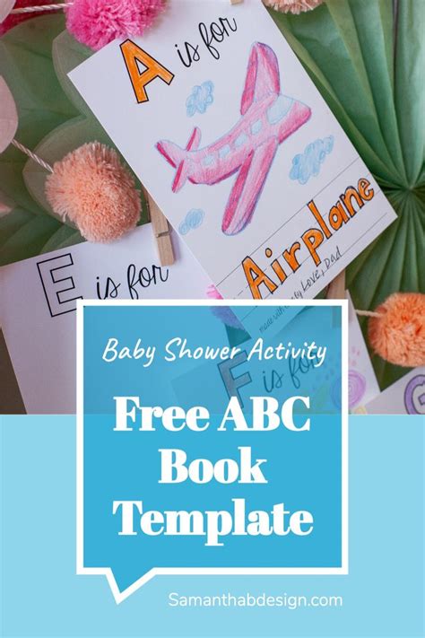 A Baby Shower Activity Book With Pink Pom Poms On It And The Title