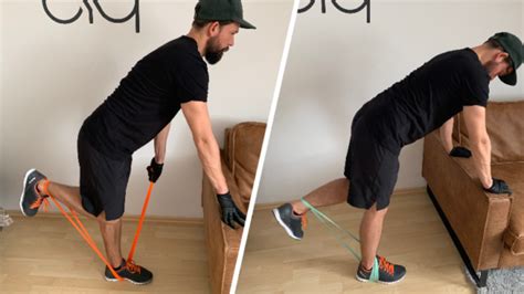 Hamstring Curl With Resistance Bands Biqbandtraning