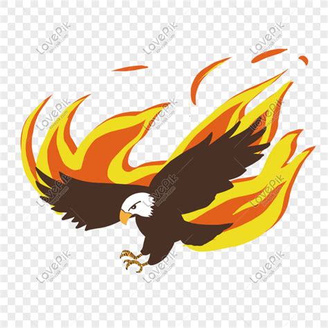 Illustration Eagle Head Flame Vector Template Design Stock - Clip Art ...