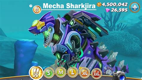 Hungry Shark World Mecha Sharkjira Coming Soon Update All 33 Sharks Unlocked Gameplay Hd