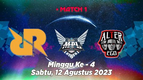 Alter Ego Berhasil Menang Melawan Rrq Mpl Id S Ae Vs Rrq Match