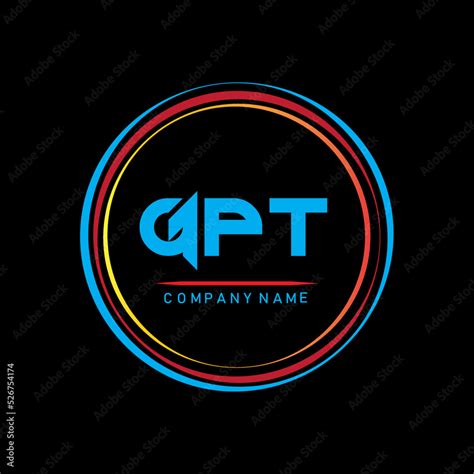 G P T,GPT logo design,GPT letter logo design on black background,three ...