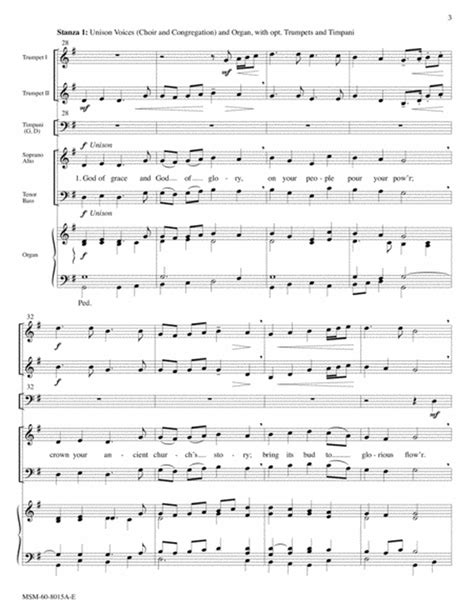 God Of Grace And God Of Glory Downloadable Full Score By Michael