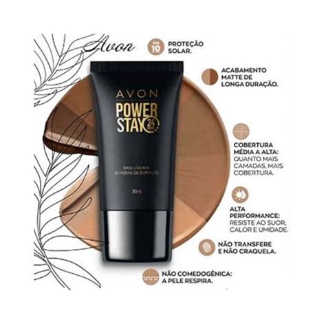 Base Líquida Power Stay de Longa Duração Avon D D Cosméticos