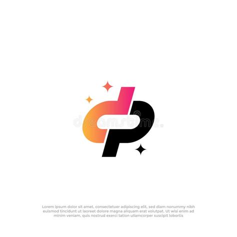 Infinity Letter D P Logo Symbol Initial D P Logo Vector Design Stock