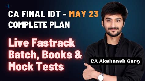 Ca Final Idt May Complete Plan Live Fastrack Batch Books Mock