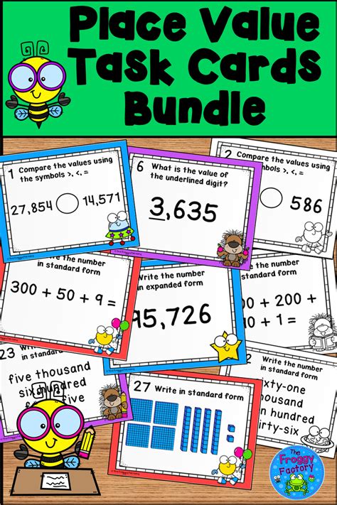 Place Value Task Cards Bundle And Digit Sets Place Value