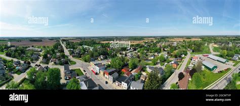 An aerial panorama of Drumbo, Ontario, Canada Stock Photo - Alamy