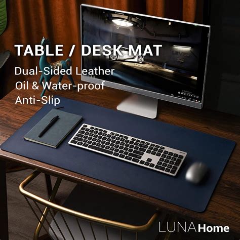 Laptop Desk Mat Pelapik Meja Home Office Gaming Table Mouse Pads Pu