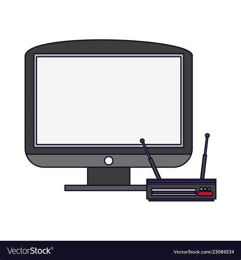 Television and digital decoder Royalty Free Vector Image