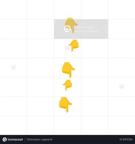 Index pointing down Floating Emoji Emoji Animated Icon download in JSON, LOTTIE or MP4 format