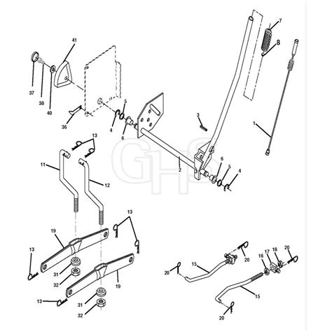 McCulloch M185107HRB 96061012201 2009 04 Mower Lift Deck Lift