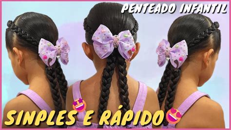 Penteado fácil e rápido para escola como fazer um lindo penteado