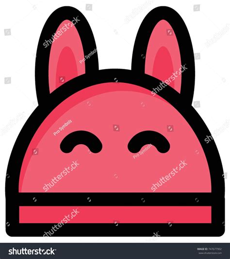 Cartoon Illustration Cute Easter Bunny Face Stock Vector Royalty Free 747677902 Shutterstock