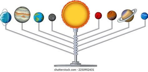 Solar System Planets Model Illustration Stock Vector (Royalty Free ...