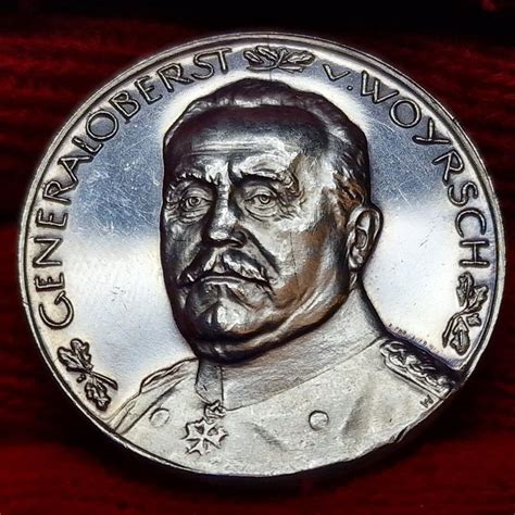 Deutschland Germany Kaiserreich Preu En Wwi Silvermedal Silbermedaille