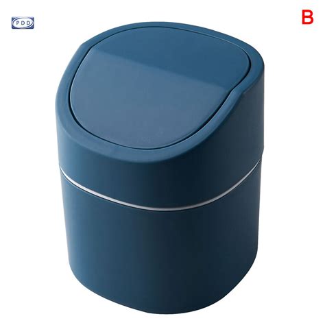 Pdd Mini Trash Can Desktop Trash Bin With Lid Small Tiny Countertop