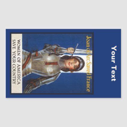 Joan Of Arc French Feminist Hero Martyr Wpa Rectangular Sticker