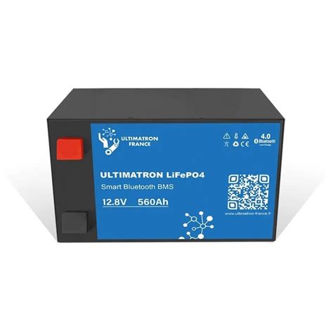 Ultimatron Batterie Lithium 12 8V 560Ah LiFePO4 Smart BMS Avec