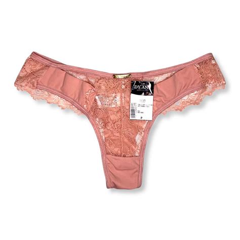 Kit c Calcinha Fio Dental Duplo Renda Dy Any Galé Lingerie Calcinhas sutiãs cuecas