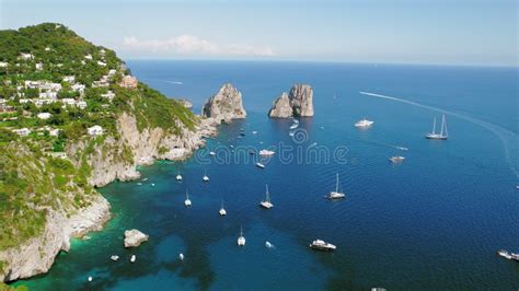 The Famous Faraglioni Of The Island Of Capri In Italy Gulf Of Naples