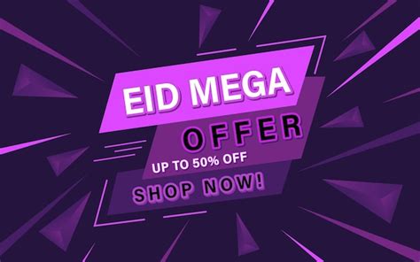 Premium Vector Eid Mega Offer Discount Sale Banner Template