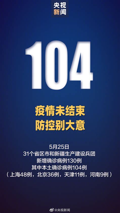 全国疫情最新消息：5月25日新增本土确诊104例、本土无症状356例 中华网河南