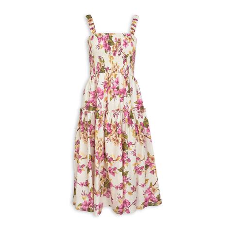 White Floral Printed Dress 3180548 Truworths