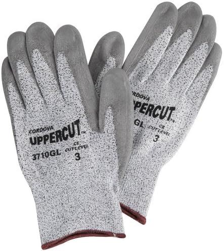 Cordova 3710GL Uppercut Gloves Salt Pepper 13 Gauge HPPE Shell Gray