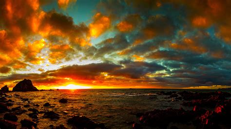 Fondos De Pantalla X Mar Amaneceres Y Atardeceres Cielo Nube