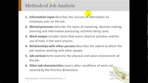 Chapter 7 Part 1 Job Evaluation Methods And Identifying Job Families Youtube