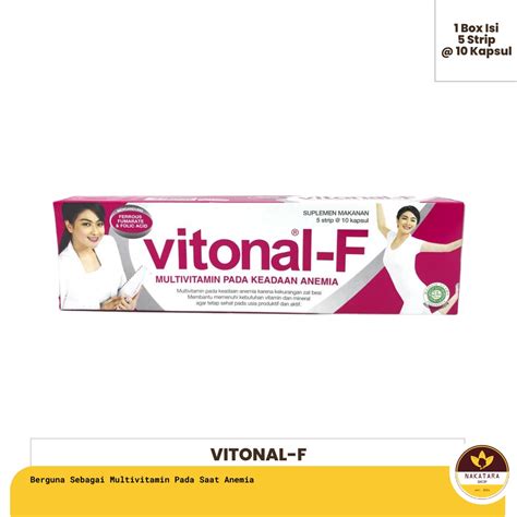 Jual VITONAL F MULTIVITAMIN ANEMIA ISI 50 KAPSUL Shopee Indonesia