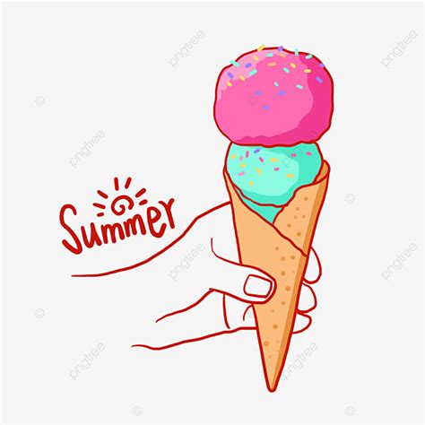 Ice Cream Free PNG Picture Hand Holding Ice Cream Png Free Material