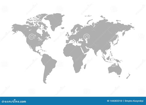 Mapa Del Mundo Aislado En El Fondo Blanco Ilustraci N Del Vector