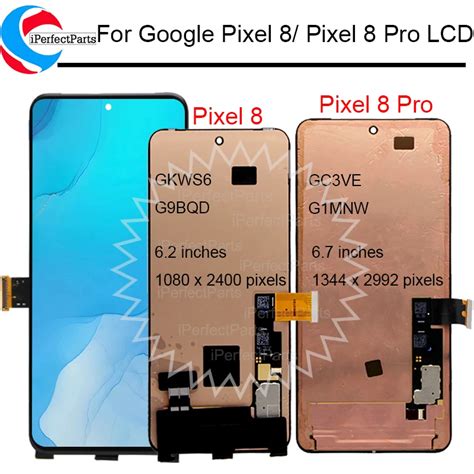 Original 6 2 For Google Pixel 8 LCD GKWS6 G9BQD Touch Screen Digitizer